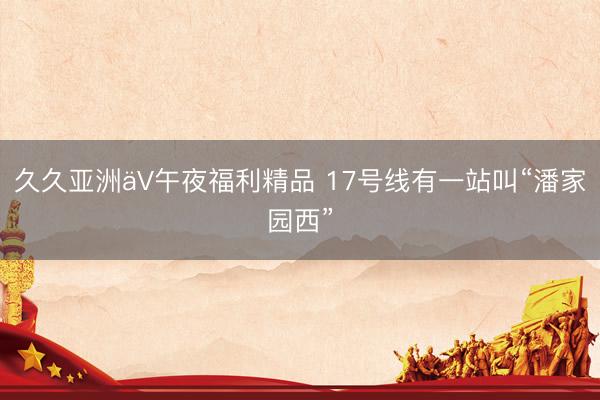 久久亚洲äV午夜福利精品 17号线有一站叫“潘家园西”