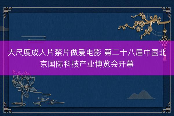 大尺度成人片禁片做爰电影 第二十八届中国北京国际科技产业博览会开幕