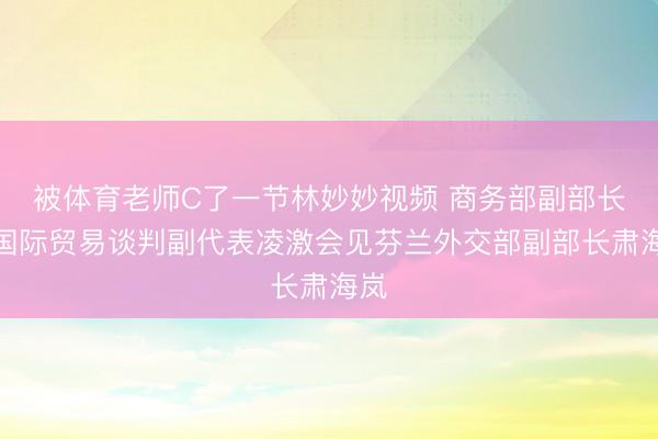 被体育老师C了一节林妙妙视频 商务部副部长兼国际贸易谈判副代表凌激会见芬兰外交部副部长肃海岚