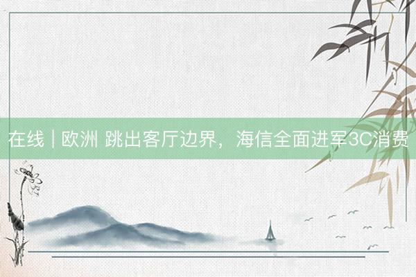 在线 | 欧洲 跳出客厅边界，海信全面进军3C消费