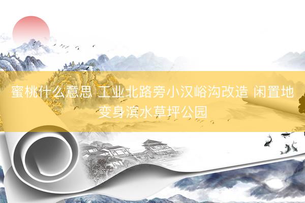 蜜桃什么意思 工业北路旁小汉峪沟改造 闲置地变身滨水草坪公园