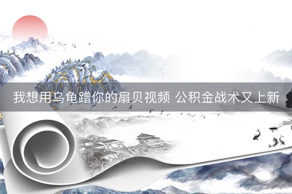 我想用乌龟蹭你的扇贝视频 公积金战术又上新