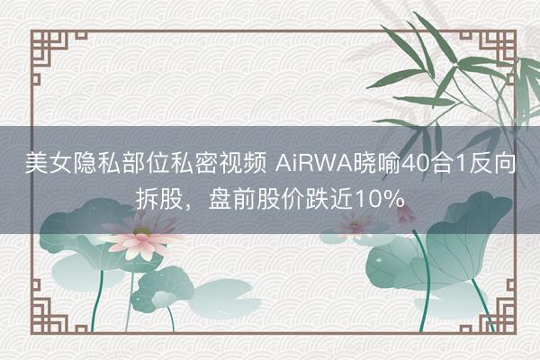 美女隐私部位私密视频 AiRWA晓喻40合1反向拆股,盘前股价跌近10%