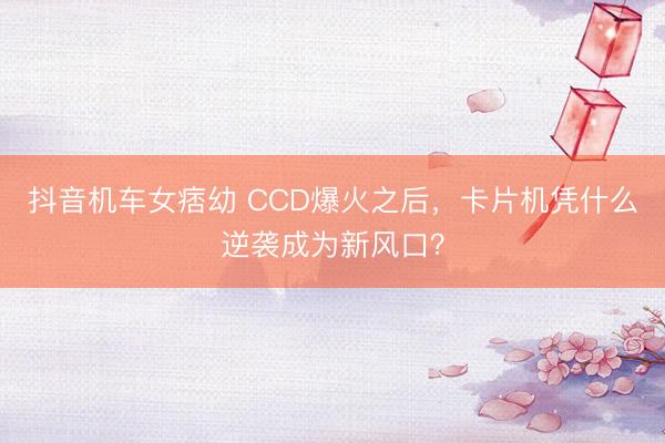 抖音机车女痞幼 CCD爆火之后,卡片机凭什么逆袭成为新风口?